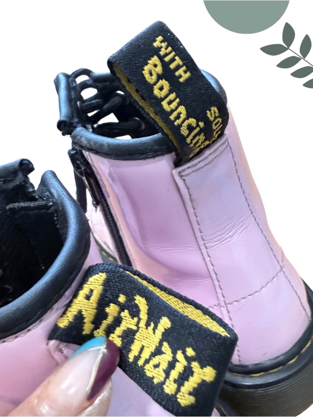 Dr. Martens 1460 J Pink Patent Boots Youth 1 - Picture 7 of 10
